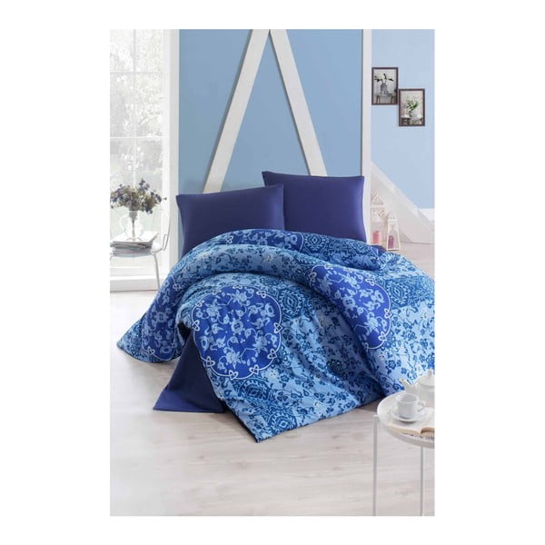 Pamučna posteljina s plahtama i 2 jastučnice Rosa, 200 x 220 cm