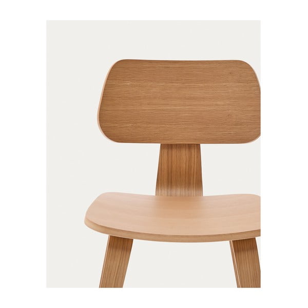 Blagovaonska stolica u dekoru hrasta u prirodnoj boji Gena – Kave Home-image-3
