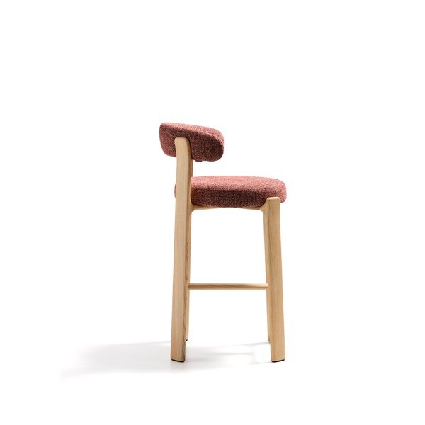 Barska stolica od čvrste jeseni boja terakote/u svijetloj prirodnoj boji (visine sjedala 75 cm) Granite – Kave Home-image-3