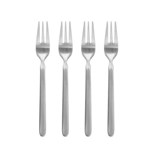 Vilice za desert u setu 4 kom od nehrđajućeg čelika u mat srebrnoj boji za 4 osobe Stella – Blomus