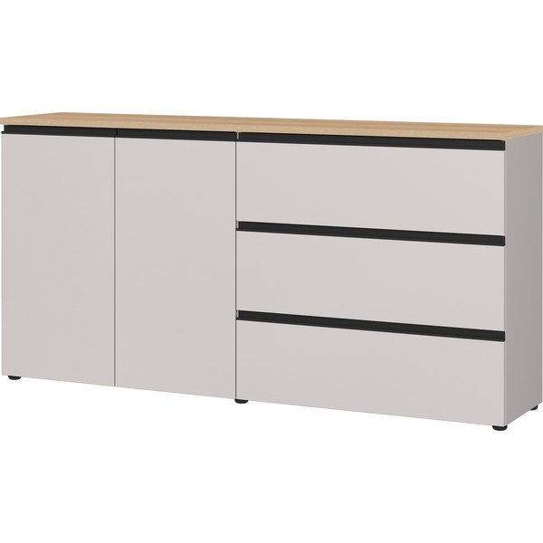 Sivo-bež/u svijetloj prirodnoj boji komoda 180x91x41 cm Cormano – Germania