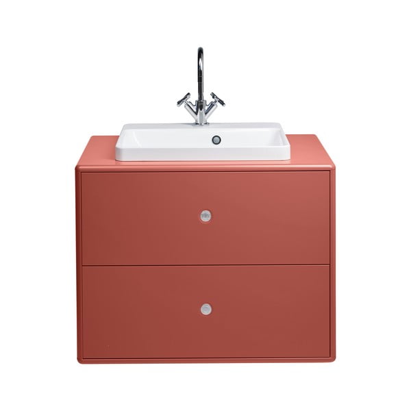 Crveni ormarić za umivaonik bez slavine 80x62cm - Tom Tailor Color Bath