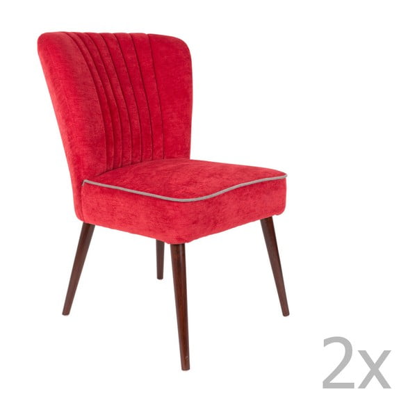Set od 2 crvene Dutchbone Pinzon stolice