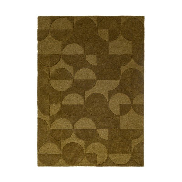 Tamno zeleni ručno rađen vunen tepih 200x290 cm Gigi – Flair Rugs