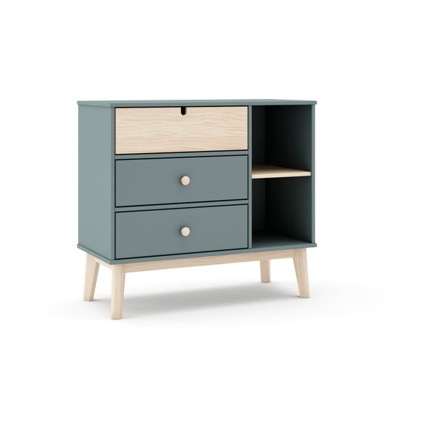 Dječja komoda prljavo zelena 90x81x40 cm Estefania – Marckeric-image-4