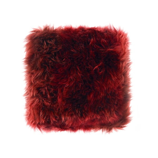Crveni jastuk od ovčjeg krzna Royal Dream Sheepskin, 45 x 45 cm