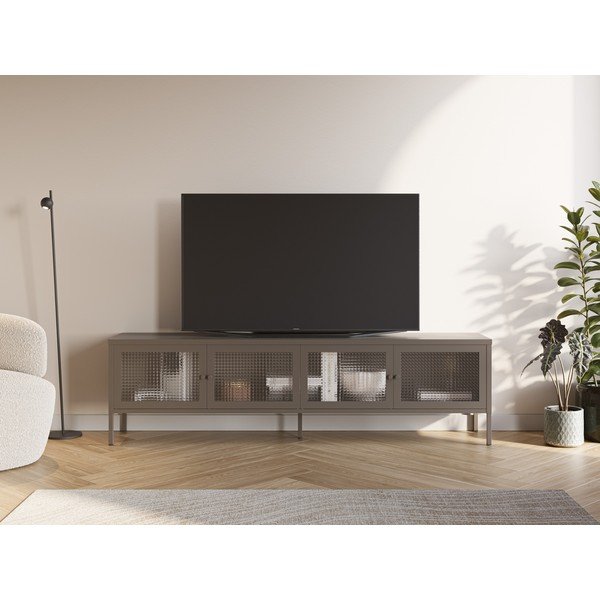 Siva metalna TV komoda 160x50x35 cm Layna – Marckeric-image-1