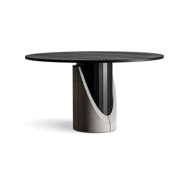 Okrugli blagovaonski stol s pločom u dekoru hrasta 140x140 cm Sharp - Lyon Béton
