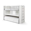 Bijeli dječji krevet na kat/s dodatnim ležajem s prostorom za odlaganje s podnicom 90x200 cm Bonny – Vipack