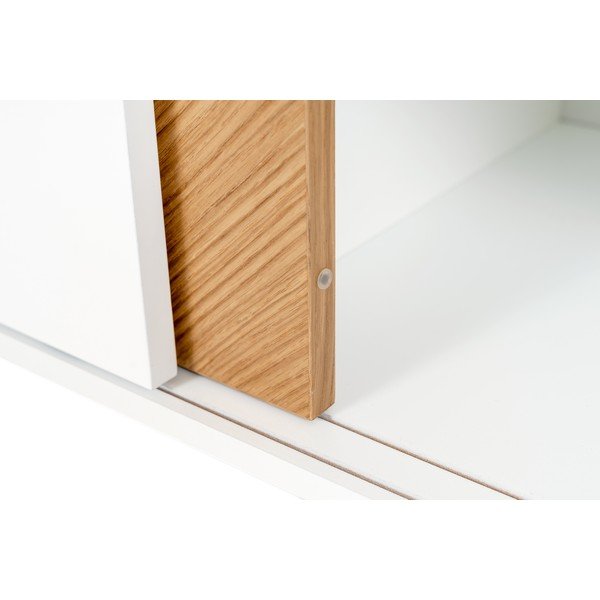 Smeđe-bijela komoda od hrastovog drveta Woodman Cubis-image-4