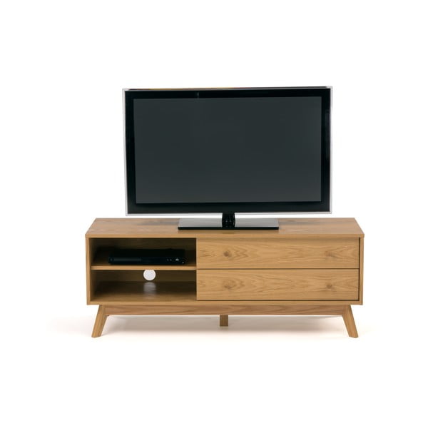 TV komoda u dekoru hrasta u prirodnoj boji 130x50 cm Kensal – Woodman-image-4