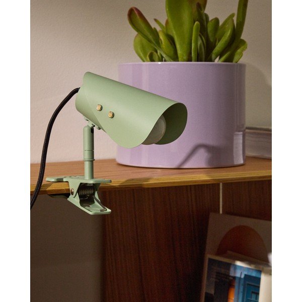 Zelena metalna stolna lampa s hvataljkom (visina 16 cm) Jula – Kave Home-image-2