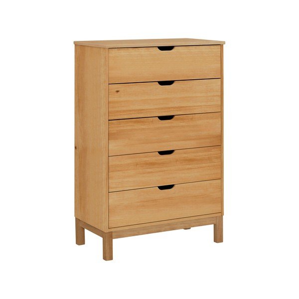 Visoka komoda od masivnog bora u prirodnoj boji 113x39 cm Post – Støraa