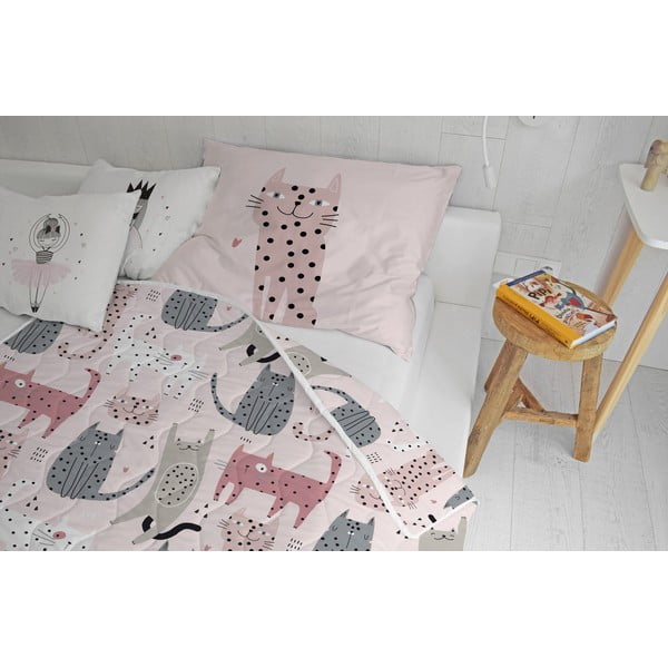 Prošiveni set deke i jastučnice od pamučnog satena 140x200 cm – Butter Kings-image-1