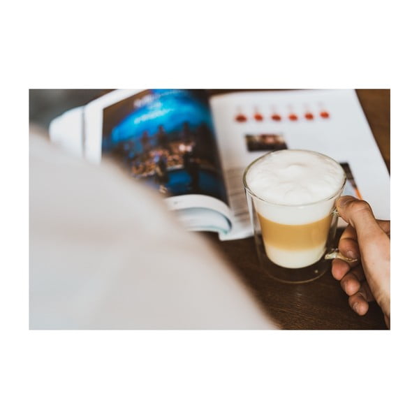 Staklene šalice u setu 2 kom za cappuccino/s dvostrukom stijenkom 350 ml – Vialli Design-image-2