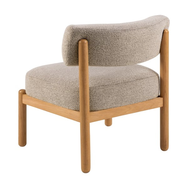 Bež fotelja od bouclé tkanine Burley – Actona-image-2