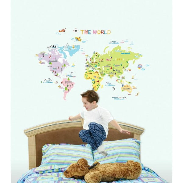 Karta za djecu 135x65 cm World Map – Ambiance-image-1
