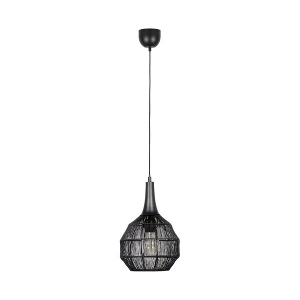 Mat crna viseća svjetiljka s metalnim sjenilom Soraya – Trio