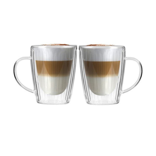 Staklene šalice u setu 2 kom za cappuccino 250 ml Livio Duo – Vialli Design