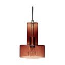 Smeđa viseća svjetiljka s mogućnosti zatamnjivanja sa staklenim sjenilom ø 20 cm Ripple – Hübsch