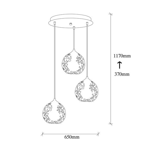 Crna viseća svjetiljka ø 65 cm Fellini – Opviq lights-image-3