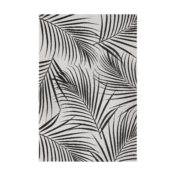 Crno-sivi vanjski tepih Ragami Flora, 200 x 290 cm