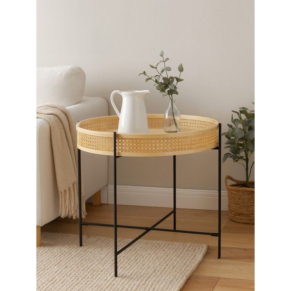 Okrugao stolić za kavu od ratana u prirodnoj boji ø 60 cm Depok – Premier Housewares-image-2