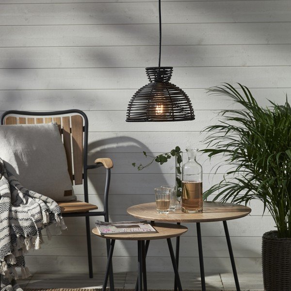 Crno vanjsko sjenilo za stropnu svjetiljku Star Trading Runde, ø 26 cm-image-1