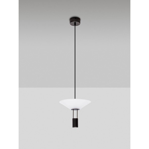 Mat crna LED viseća svjetiljka aluminijska sa sjenilom od akrilnog stakla ø 22 cm Anafi – Nova Luce-image-4