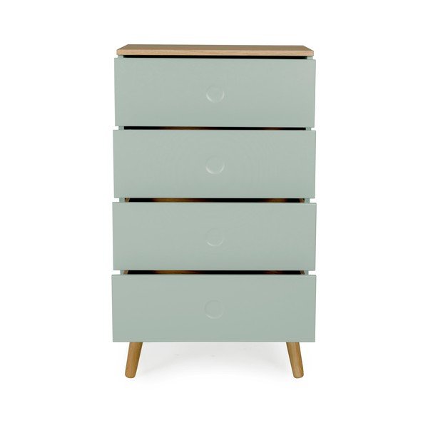 Zelena komoda s nogama od hrastovog drva Tenzo Dot, širina 55 cm-image-3