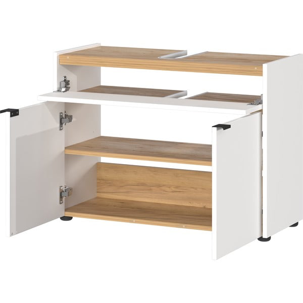 Bijeli ormarić za ispod umivaonika 80x60 cm Forano – Germania-image-3