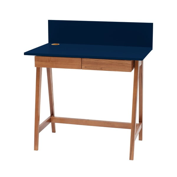 Plavi radni stol s podnožjem od jasena Ragaba Luka Oak, duljina 85 cm