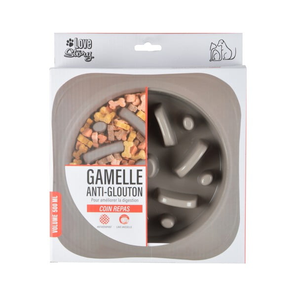 Plastična zdjelica za sporo hranjenje za pse – Love Story-image-2