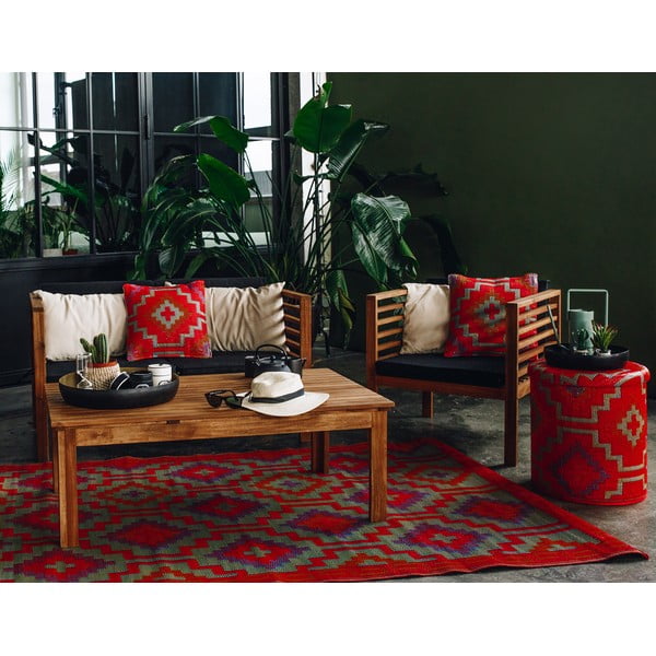 Narančasto-ljubičasti dvostrani vanjski tepih od reciklirane plastike Fab Hab Lhasa Orange & Violet, 120 x 180 cm-image-1