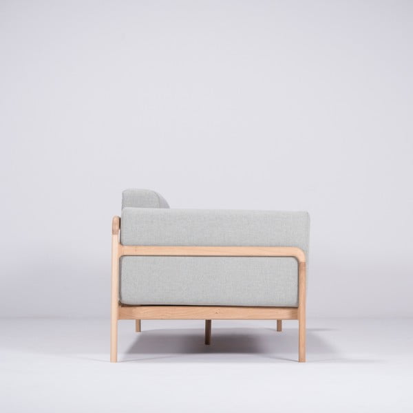 Plavo-sivi kauč s konstrukcijom od hrastovine Gazzda Fawn, 210 cm-image-2