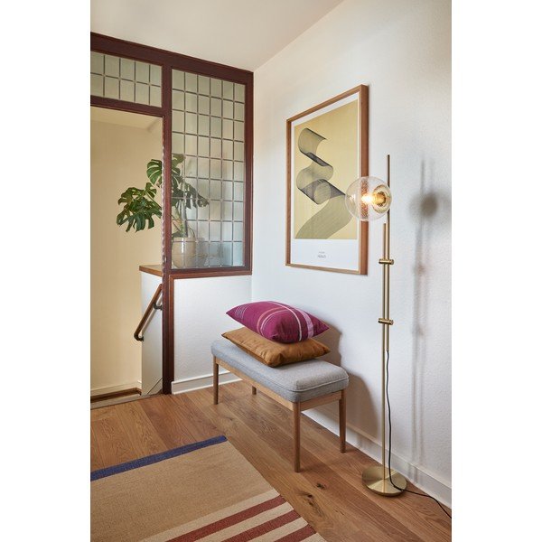 Mjedena stojeća svjetiljka sa staklenim sjenilom (visina 147 cm) Bubble – Hübsch-image-3