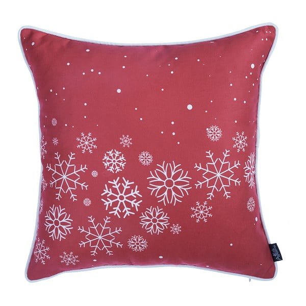 Crvena jastučnica s božićnim motivom Mike & Co. NEW YORK Honey Snowflakes, 45 x 45 cm