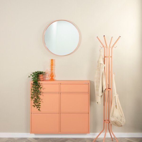 Metalni preklopni ormarić za cipele u boji lososa 98x86x15 cm Billy – Spinder Design-image-1