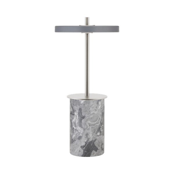 Siva mramorna LED stolna lampa s mogućnosti zatamnjivanja s metalnim sjenilom (visina 25,5 cm) Asteria Move Mini – UMAGE-image-2