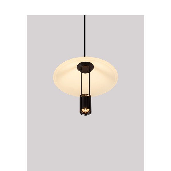 Mat crna LED viseća svjetiljka aluminijska sa sjenilom od akrilnog stakla ø 22 cm Anafi – Nova Luce-image-2