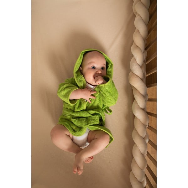 Tamno rozi pamučni dječji kućni ogrtač vel.1-2 god - Tiseco Home Studio-image-3