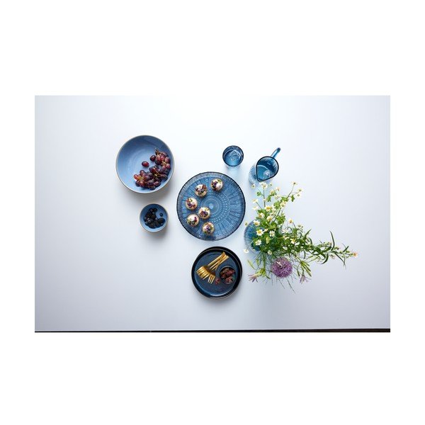 Crni/plavi desertni tanjur od kamenine ø 21 cm Gastro Dark Blue/Black – Bitz-image-2