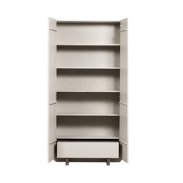 Krem modularna škrinja za pohranu od masivnog bora 101x210 cm Basu – WOOOD-image-3