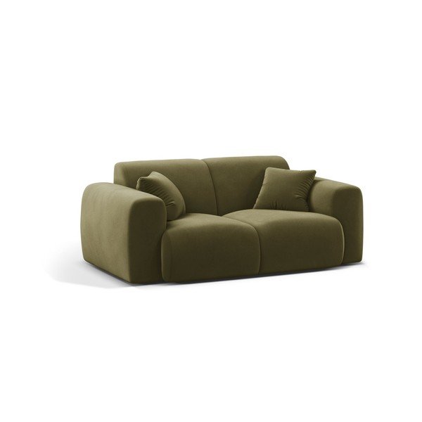 Kaki zelena baršunasti sofa 170 cm Molino – Micadoni 