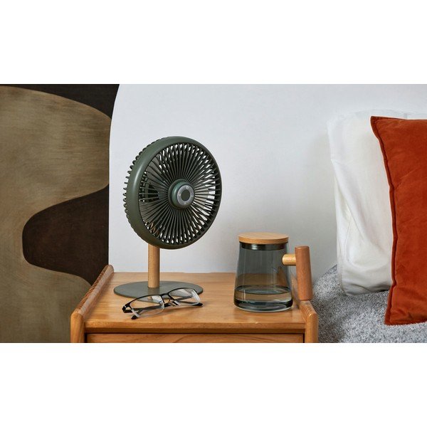 Zelena stolna lampa s ventilatorom na daljinsko upravljanje (visina 26 cm) Beyond - Gingko-image-3