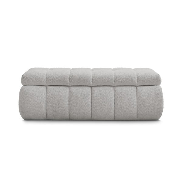 Svijetlo siva klupa od bouclé tkanine Mont Blanc – Bobochic Paris-image-2