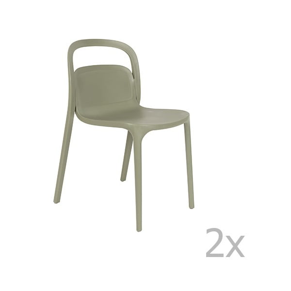 Set od 2 zelene White Label Rex stolice