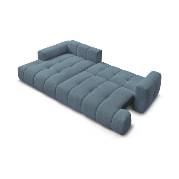 Plava sklopiva/s prostorom za odlaganje kutna garnitura (s lijevim kutom/s ležaljkom) Fuji – Bobochic Paris-image-4