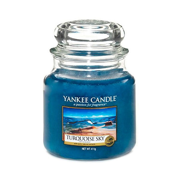 Yankee Candle Turquoise Sky, vrijeme gorenja 65 - 90 sati