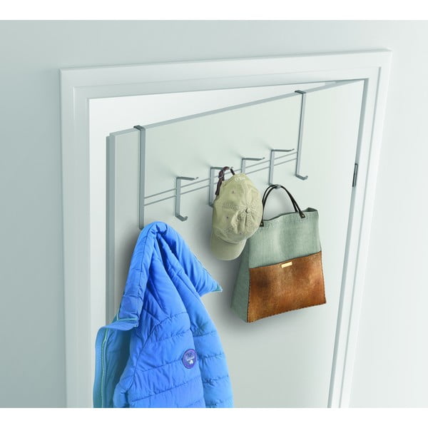 Metalna vješalica za vrata srebrne boje 45 cm - Metaltex-image-1